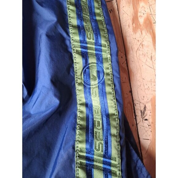 Adidas Hooded Windbreaker Jacket Mens Size Medium Black Full Zip Y2K Skater - Picture 2 of 3